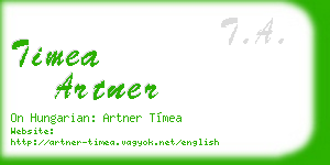 timea artner business card
